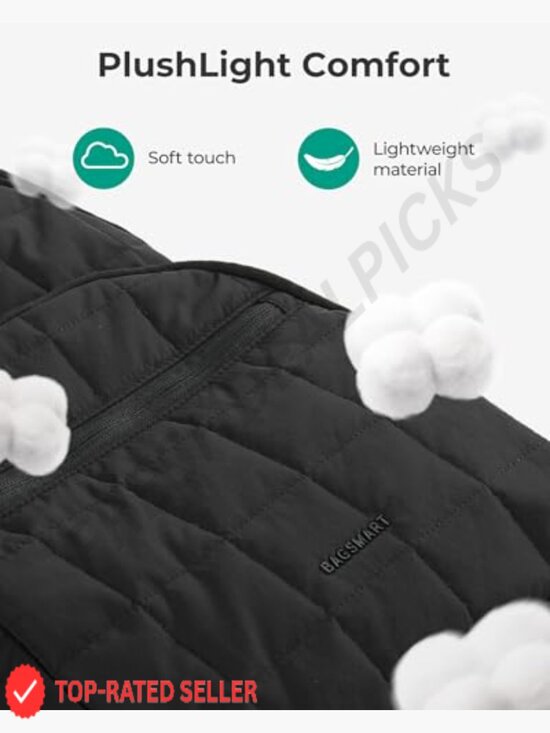Quilted Laptop Backpack for Women Casual Daypack Water-Resistant Bookbag main image 5
